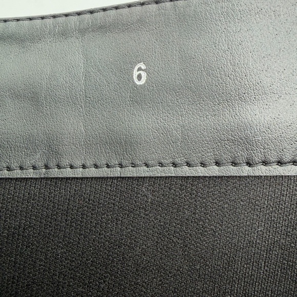 Princess Polly Black Croc Patent Knee High Boots Square Toe Block Heel Size 6 - Picture 4 of 9